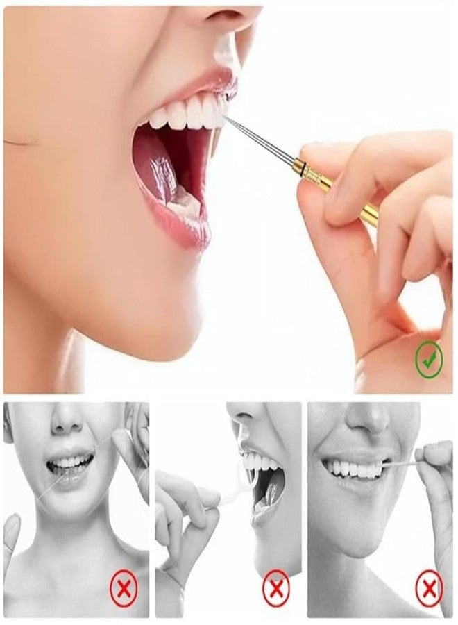 Akshify Portable Metal Toothpick Keychain for Travel & EDC - Solid Brass Toothpick Holder with Stainless Steel Pick | Reusable Pocket Dental & Food Pick Tool | Compact Keyring Design - 1 Pack - Image 5