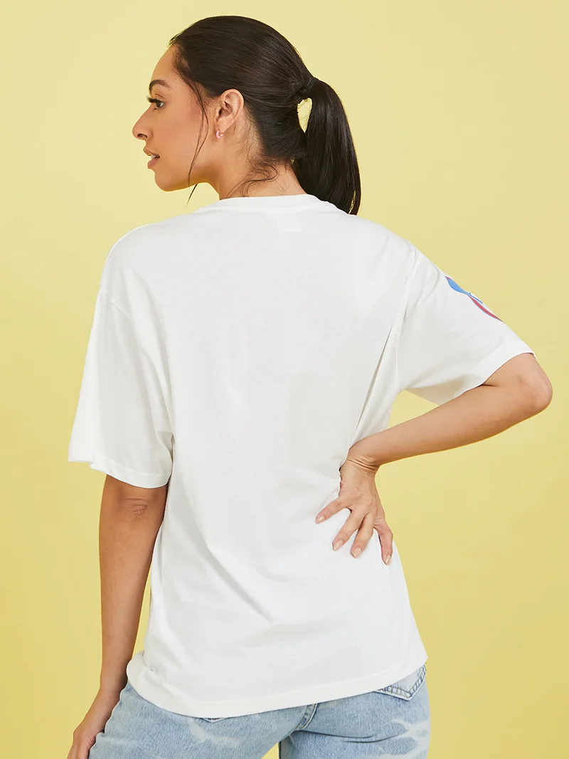 Styli Disney Mickey 1928 Graphic Oversized Longline T-shirt