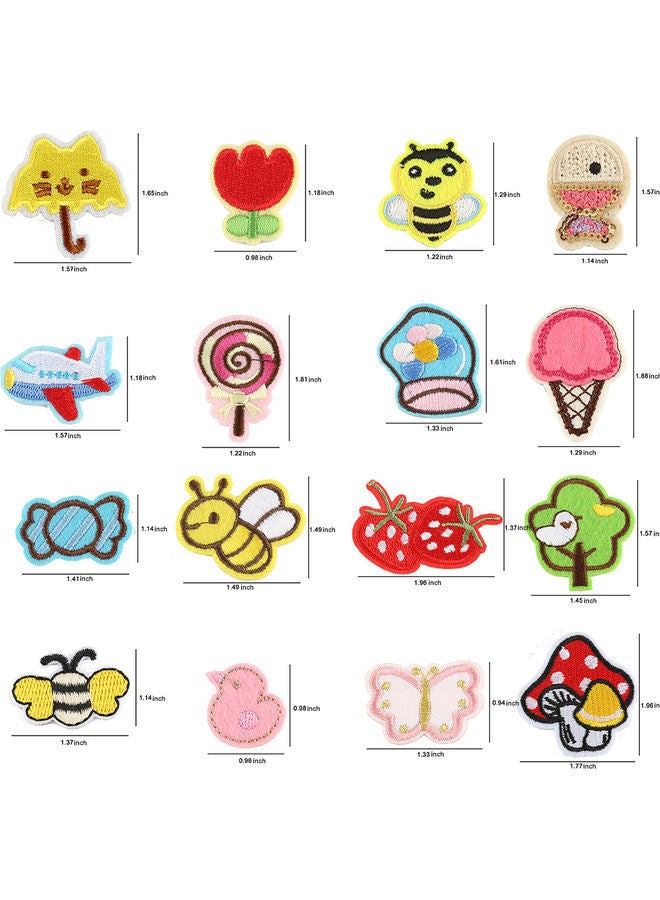 NIBEMINENT 39-Piece Iron Sew Mixed Embroidery Cloth Stickers Multicolour - Image 3