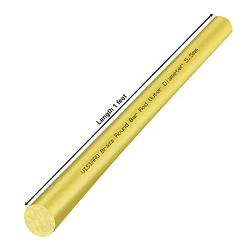 Visiaro Solid Brass Round Bar Rod, 1ft, Outer Dia 5.5 mm, Pack of 1, Grade IS 319 Free Cutting Brass Rod for CNC Machining, Metalworking, DIY Crafts, & Industrial Hardware - Image 4