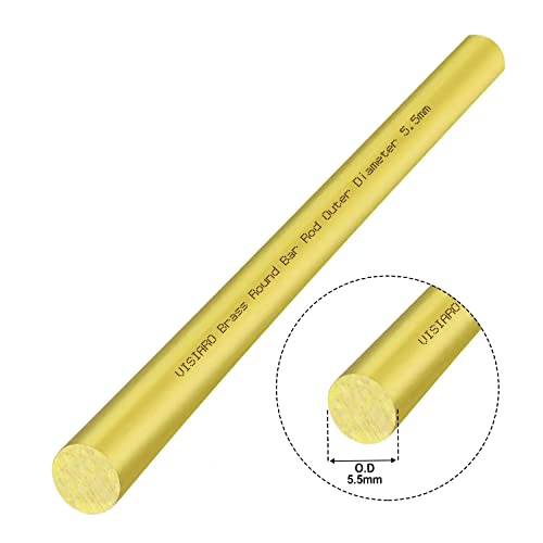 Visiaro Solid Brass Round Bar Rod, 1ft, Outer Dia 5.5 mm, Pack of 1, Grade IS 319 Free Cutting Brass Rod for CNC Machining, Metalworking, DIY Crafts, & Industrial Hardware - Image 3