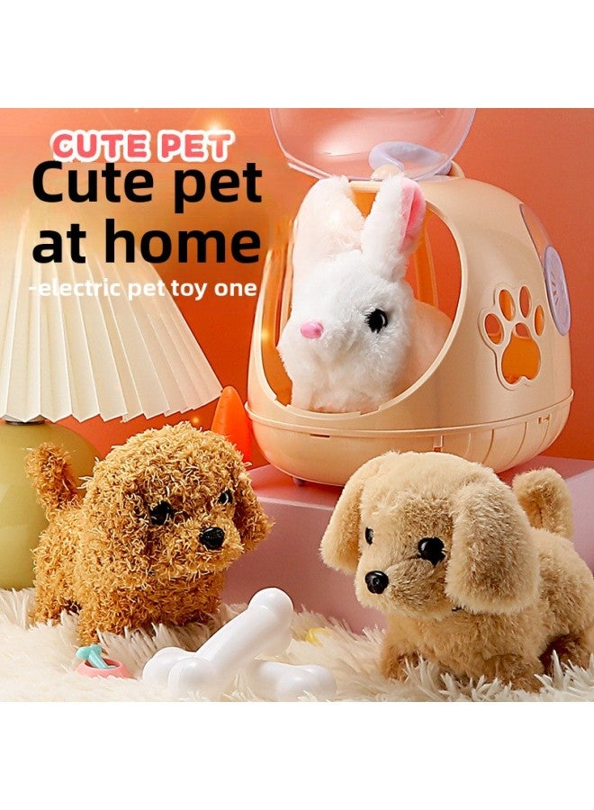 Electric Simulation Dog Plush Teddy Twist Butt Will Call Will Shake Tail Shake Butt Bucky Robot Dog Girl Toy-Color:Cute Cat [exquisite Pet Cage + Traction Rope + Play House Suit + Stickers] Mail Order Box  - Image 2