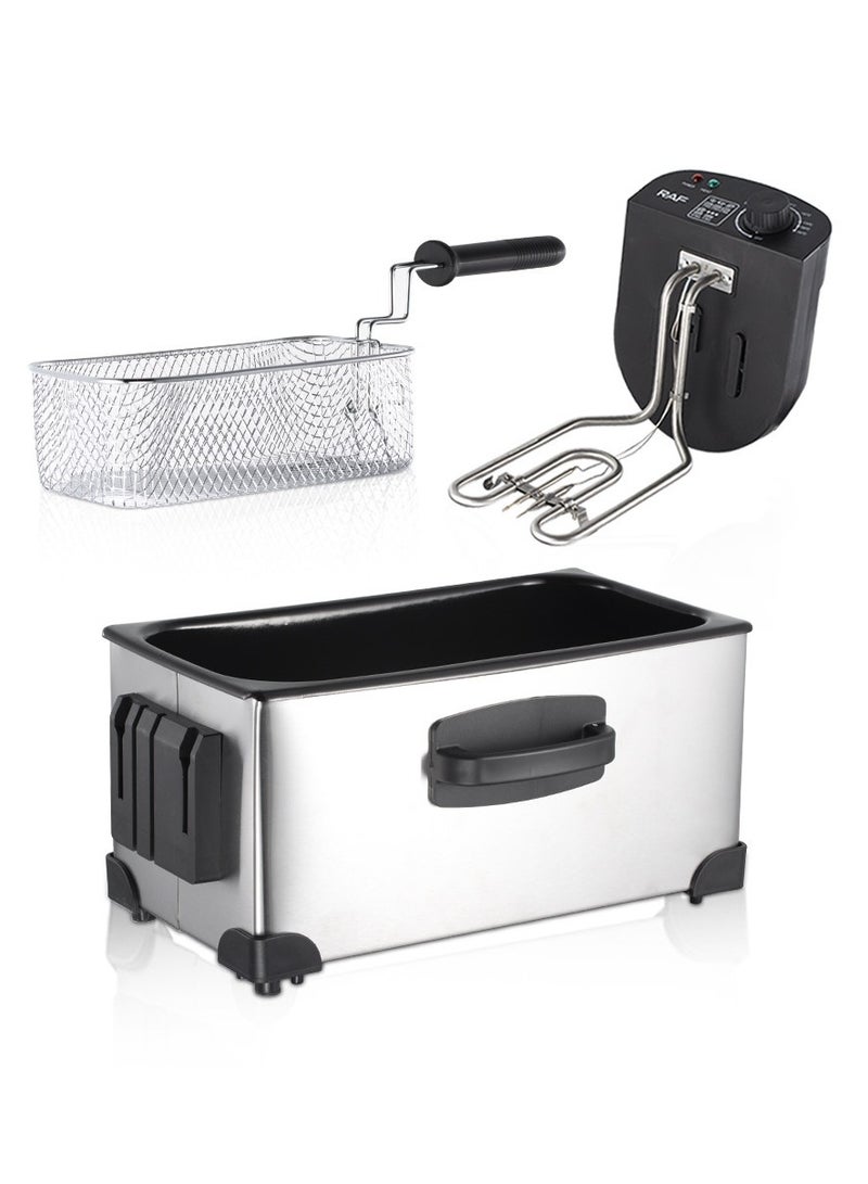 آر إيه أف قلاية كهربائية منزلية صغيرة 3 لتر بقابس بريطاني – قوة 2000 واط لتحمير البطاطس واليوتياو بقرمشة مثالية مع منظم حرارة قابل للتعديل - Image 5