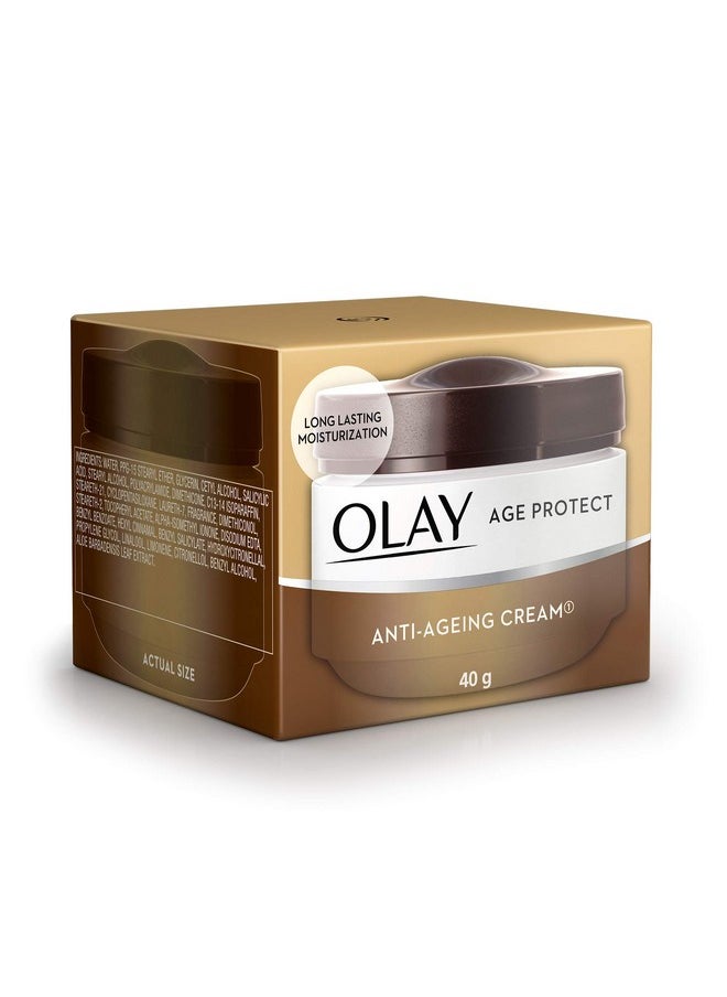 Olay - Age Protect Anti-Ageing Cream | Lightens Dark Spots And Reduces Wrinkles | Normal, Oily, Dry, Combination Skin | 40G - Image 1
