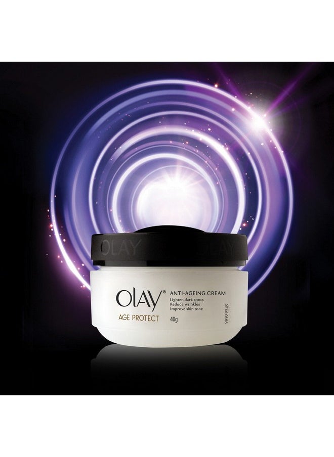 Olay - Age Protect Anti-Ageing Cream | Lightens Dark Spots And Reduces Wrinkles | Normal, Oily, Dry, Combination Skin | 40G - Image 1