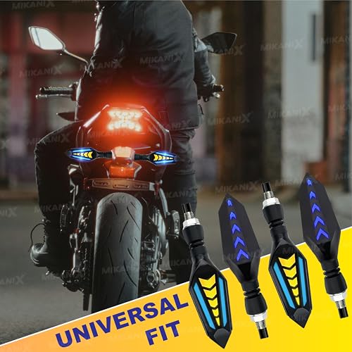 OBEROI'S TRADERS Universal Yellow/Blue LED Running Light DRL Bike Turn Signal Indicator Lamp Universal for Motorbikes (Pack of 4) - Image 3