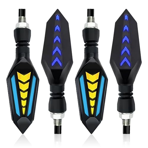 OBEROI'S TRADERS Universal Yellow/Blue LED Running Light DRL Bike Turn Signal Indicator Lamp Universal for Motorbikes (Pack of 4) - Image 5