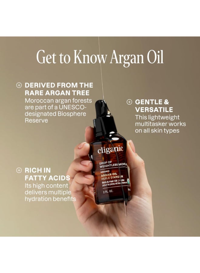 Cliganic Organic Argan Oil (4 oz), 100% Pure & Cold-Pressed, Moisturizing Face, Skin, Hair & Nails Oil - Image 3