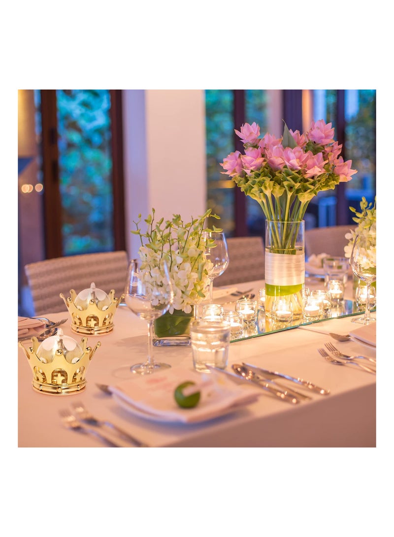 Zikra Gold Fillable Crown Candy Storage Boxes with Dome - 12PCS Decorative Crown Goblets for Baby Showers, Princess Birthday Parties, and Party Favors. Perfect for Celebrations! - Image 3