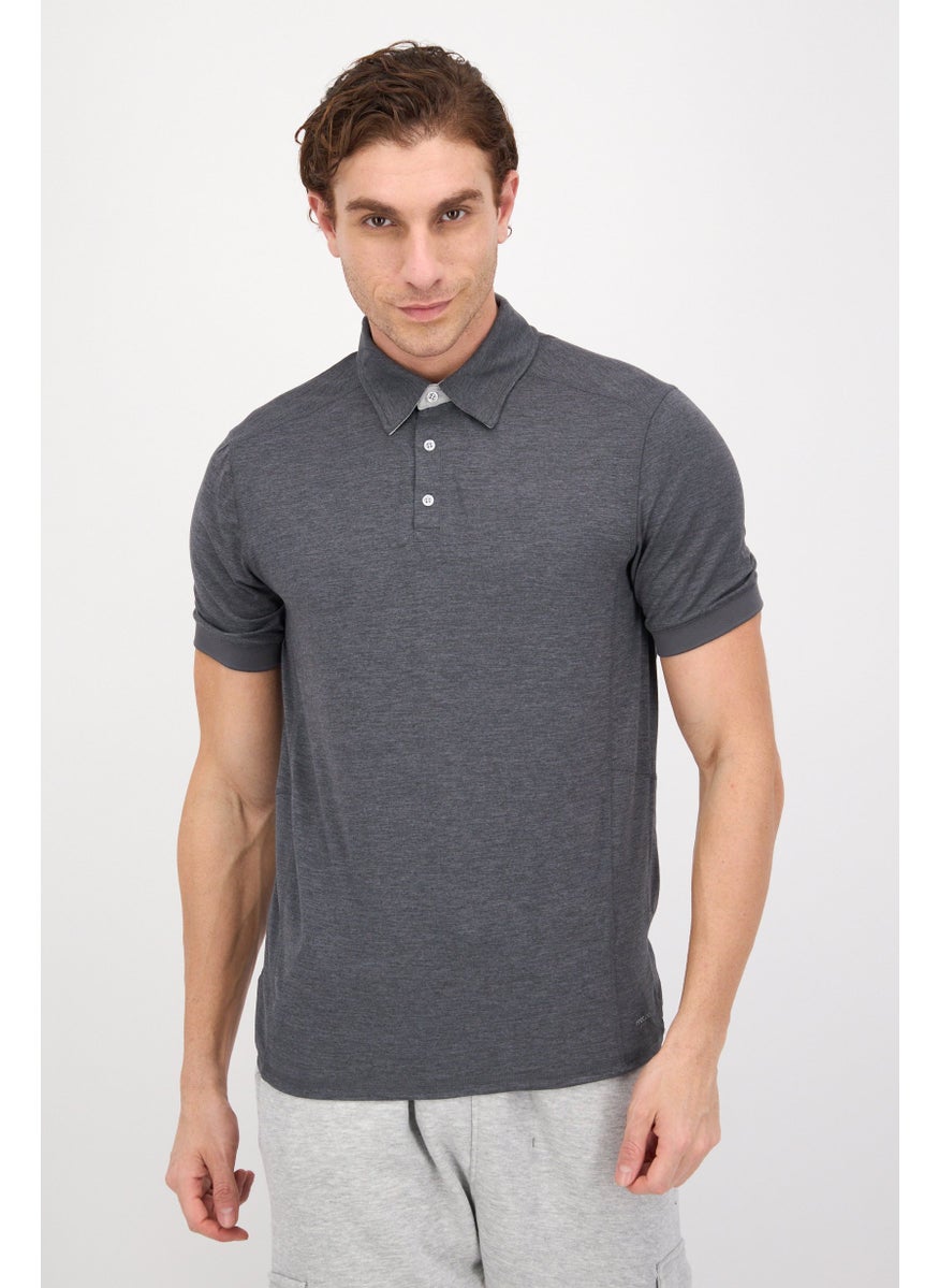 Men Sportswear Fit Short Sleeve Tennis Polo Shirt, Charcoal - pzsku/ZEC0AC8AA7F945758C471Z/45/_/1737642575/9dfcf517-8992-4842-a2eb-2227bdbd6582