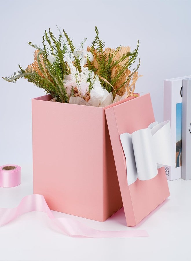 LaRibbons Large Gift Boxes with Lids, 10x10x10 Inches Pink Square Foldable Gift Boxes for Valentine's Day, Birthday, Wedding, Baby Shower, Party, All Occasion - Image 4