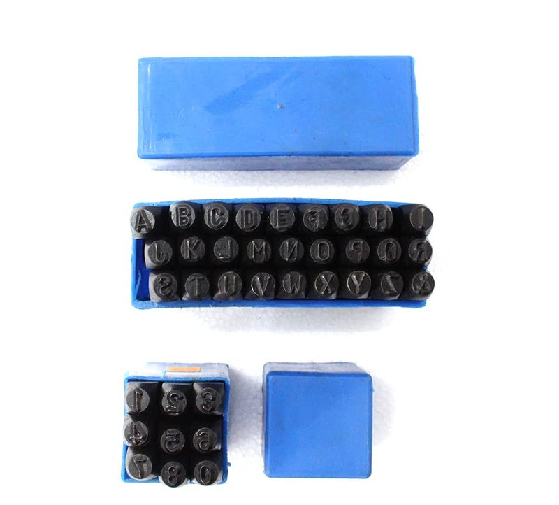 LOVELY 6 MM-1/4" Letter Punch A-Z Letters & Number Punch 0-9 Numeric Combo Set - Image 2