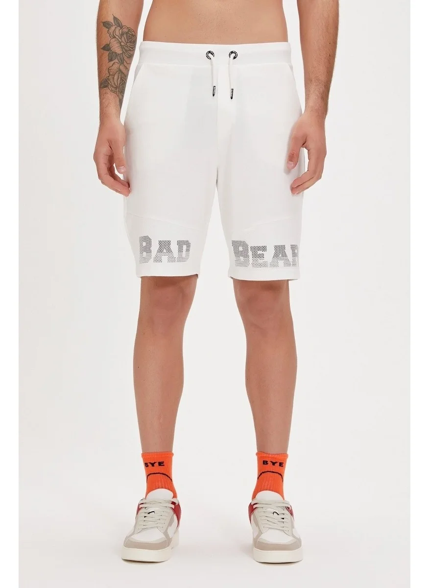 باد بير Grid Men's White Shorts