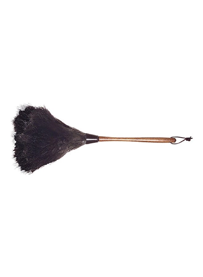 Soft Ostrich Feather Duster Black and Brown 20 Inch FD20
