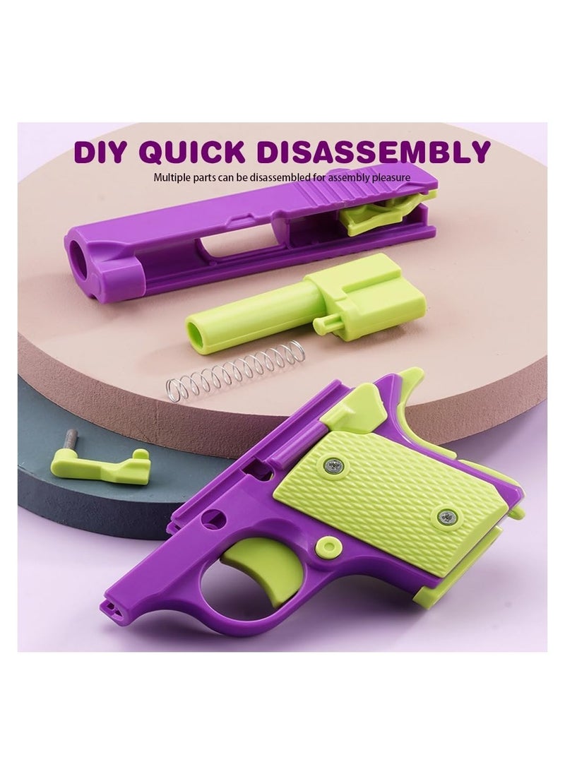 DMG TECH - Toy Knife Gun, 3D Printing Fidget Toys Knife Gravity 1911 Gun, Funny Plastic Radish Knife Gun Toy, Sensory Toys Anxiety Stress Relief Toy, For Adhd, Add And Autism（2*Noctilucent Knife,1*Gun） - Image 1
