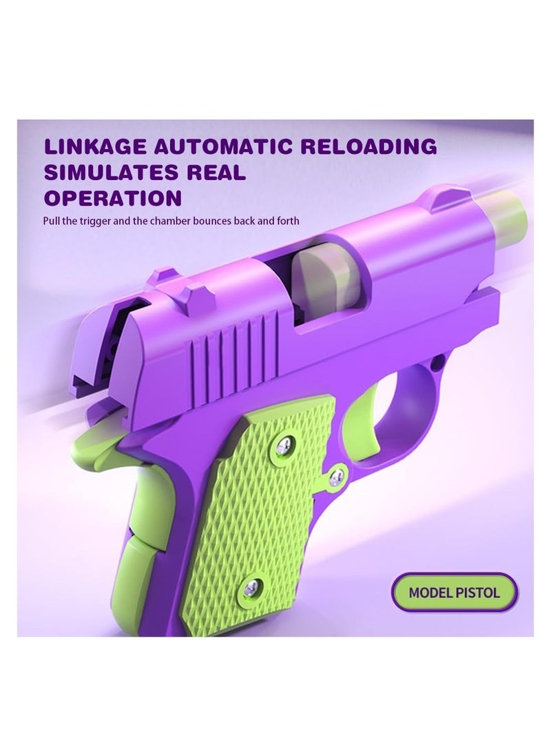 DMG TECH - Toy Knife Gun, 3D Printing Fidget Toys Knife Gravity 1911 Gun, Funny Plastic Radish Knife Gun Toy, Sensory Toys Anxiety Stress Relief Toy, For Adhd, Add And Autism（2*Noctilucent Knife,1*Gun） - Image 1