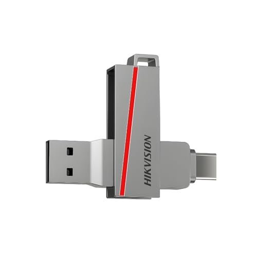 HIKVISION E307C 64GB Dual OTG Pen Drive with Type-C & USB-A | USB 3.2 Metal Flash Drive | Upto 130MB/s Read Speed | HS-USB-E307C(DZ)/64G - Image 1