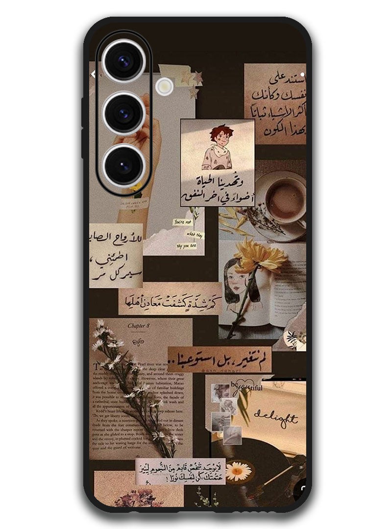 Theodor غطاء واقي مضاد للخدش ومقاوم للصدمات لهاتف سامسونج جالاكسي S24 FE بتصميم عربي (161) - Image 1