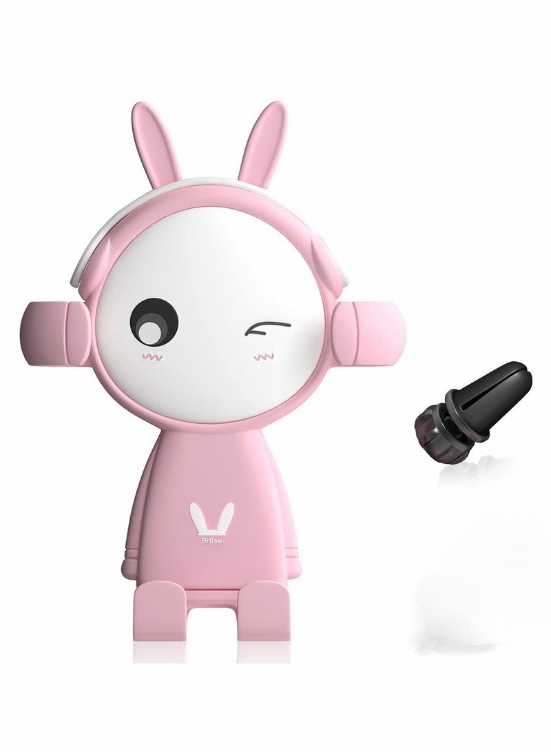 Excefore Cute Pink Phone Holder for Car Kawaii Navigation Car Phone Holder for Ventilated Dashboard Windshield for 4-7 Inch Phone Holder - Image 1