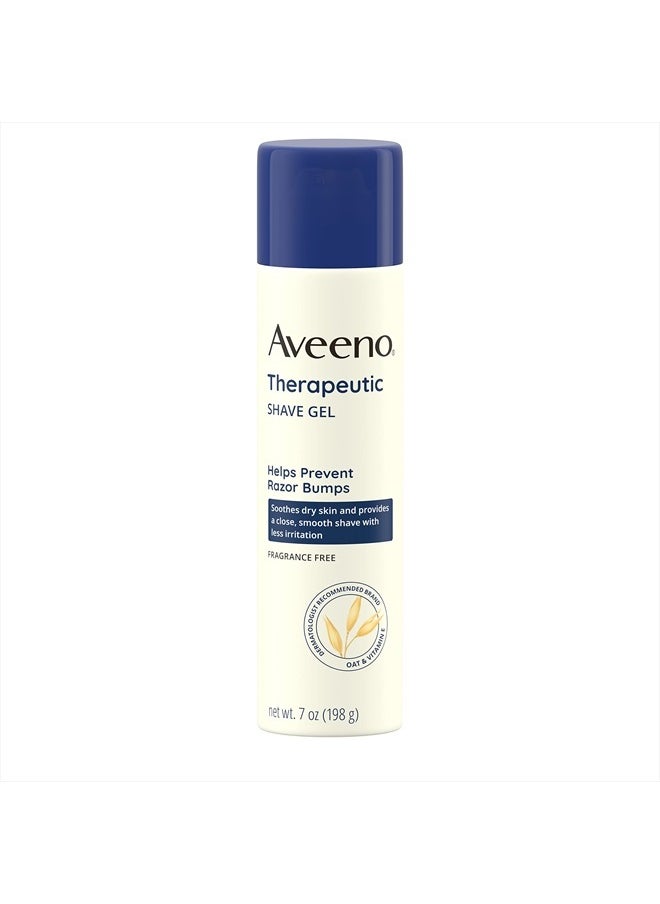 Aveeno - جل حلاقة علاجي بالشوفان وفيتامين E للمساعدة في منع ظهور نتوءات الحلاقة، وتهدئة البشرة الجافة وتوفير حلاقة دقيقة وناعمة مع تهيج أقل، خالٍ من العطور، 7 أونصة - Image 1