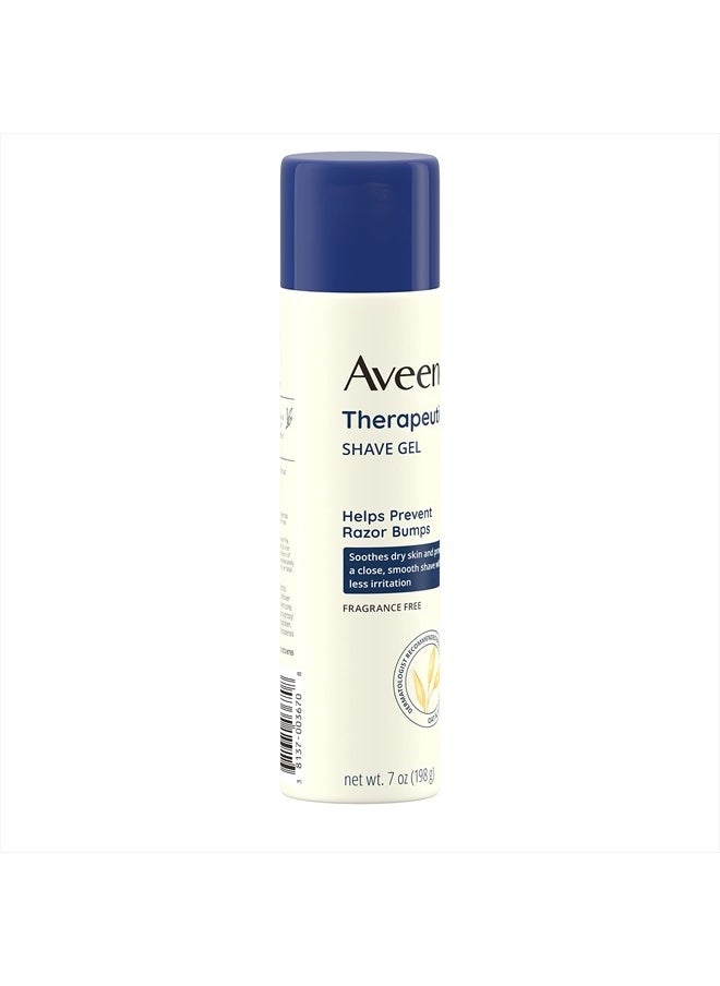 Aveeno - جل حلاقة علاجي بالشوفان وفيتامين E للمساعدة في منع ظهور نتوءات الحلاقة، وتهدئة البشرة الجافة وتوفير حلاقة دقيقة وناعمة مع تهيج أقل، خالٍ من العطور، 7 أونصة - Image 1