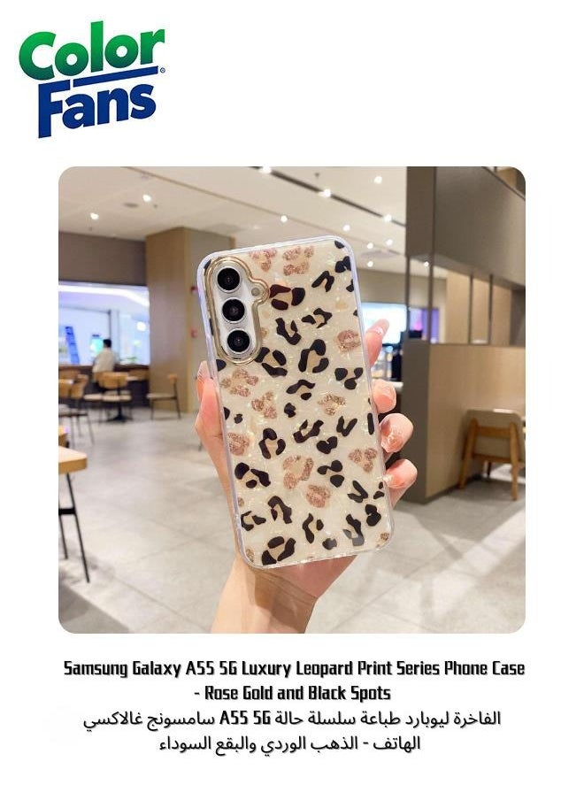 Color Fans Samsung Galaxy A55 5G Luxury Leopard Print Series Phone Case 