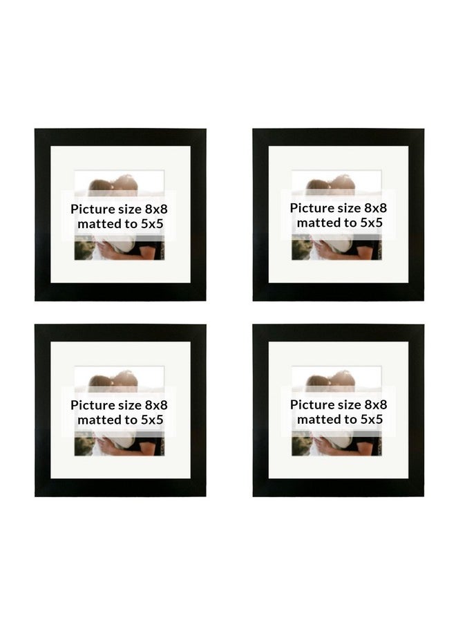 Art Street Art Street Wall Photo Frame Collage for Living Room, Wall Hanging Picture Photo Frames Home & Wall Decoration (8x8 inch Set of 4, with matt 5x5 Inch) (Black)  - Image 3