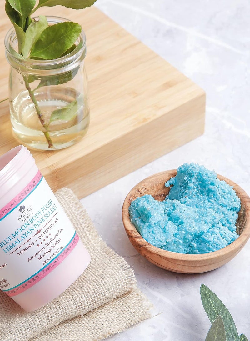 نايتشر سبيل Nature Spell Bluemoon مقشر الجسم بملح البحر الوردي الهيمالايا – 200 مل - Image 5