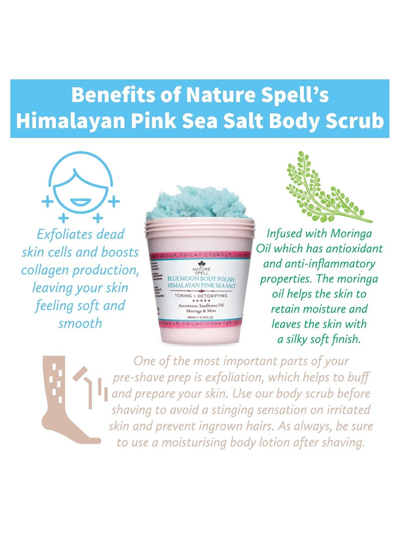 نايتشر سبيل Nature Spell Bluemoon مقشر الجسم بملح البحر الوردي الهيمالايا – 200 مل - Image 4