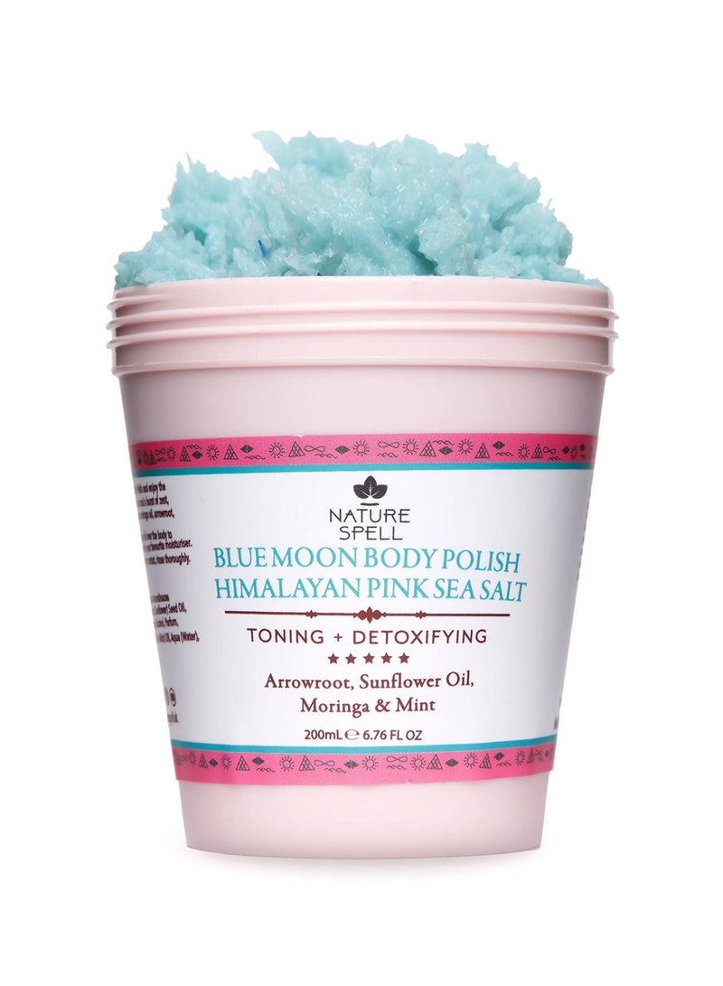 نايتشر سبيل Nature Spell Bluemoon مقشر الجسم بملح البحر الوردي الهيمالايا – 200 مل - Image 1