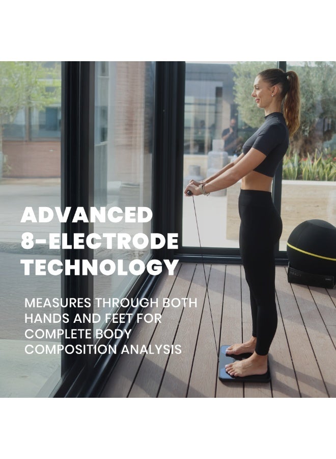 جيروما ميزان جيروما FitPro+ الذكي مع مقبض قابل للسحب | ميزان ذكي بـ8 أقطاب لقياس الدهون والوزن | ميزان حمام رقمي للجسم، مؤشر كتلة الجسم، الدهون والعضلات، مزامنة تطبيق بلوتوث - Image 3