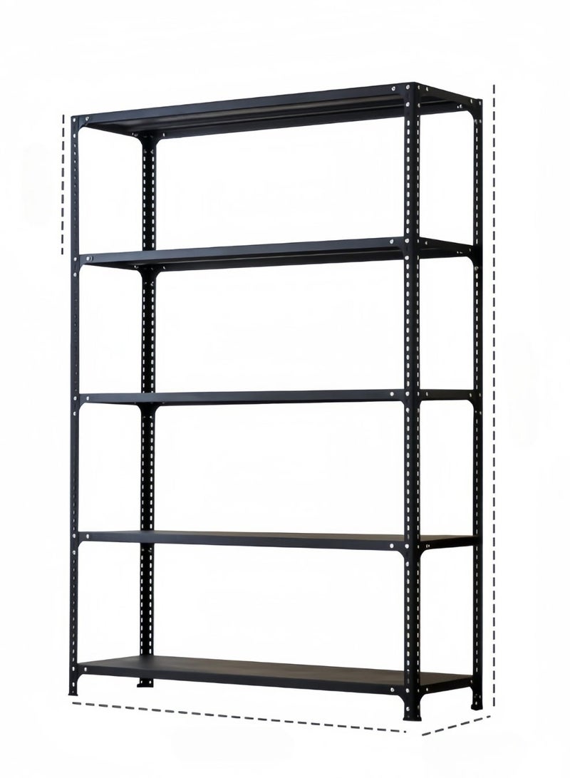 5-Tier Heavy Duty Iron Storage Rack – Metal Shelving Unit for Garage, Kitchen & Office, 90×30×180cm - Image 3