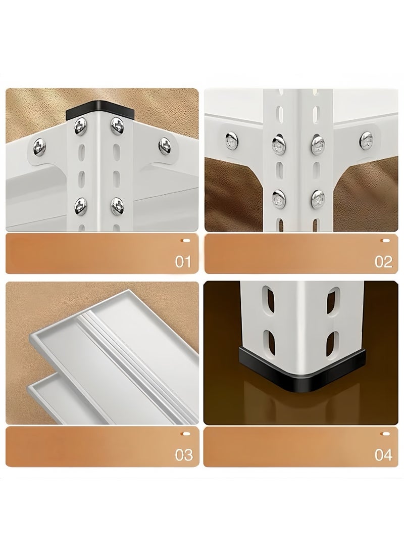 رف تخزين حديدي متين من 5 طبقات - وحدة رفوف معدنية للمرآب والمطبخ والمكتب، 90×30×180 سم - Image 4