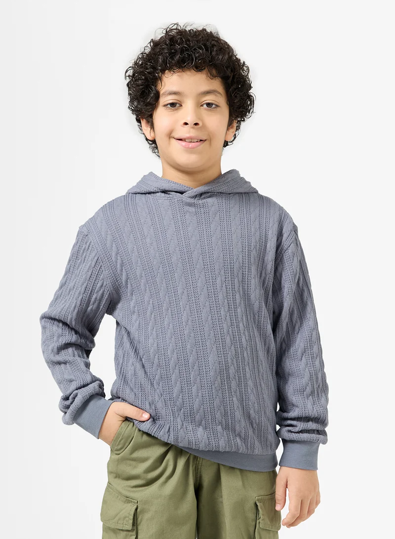 H&M Cable-knit look hoodie