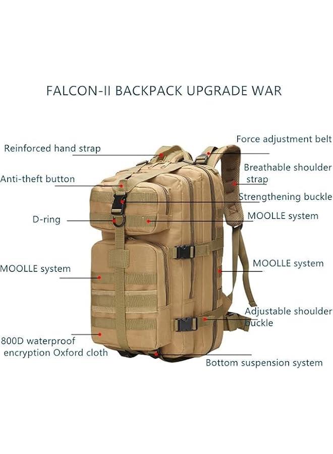 هوكور شنطة ظهر عسكرية تكتيكية متعددة الوظائف سعة 35 لتر من توريسيك، شنطة ظهر مولي ارمي 3 أيام، شنطة ظهر للتخييم والمشي لمسافات طويلة والرحلات اليومية للرجال والنساء - Image 4