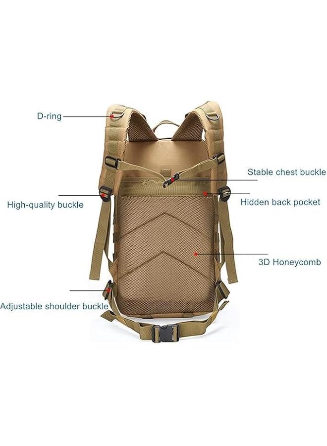 هوكور شنطة ظهر عسكرية تكتيكية متعددة الوظائف سعة 35 لتر من توريسيك، شنطة ظهر مولي ارمي 3 أيام، شنطة ظهر للتخييم والمشي لمسافات طويلة والرحلات اليومية للرجال والنساء - Image 5