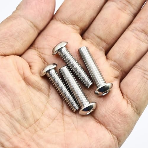 KONGKI 10 PCS 1/4-20 x 1 Button Head Socket Cap Screws, 304 Stainless Steel 18-8, Allen Hex Drive, Full Thread (with Hex Spanner) - Image 2