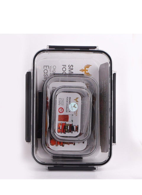 Phoenix Smart Lock Acrylic Fridge Box Set..3*1 3 Different Sizes 400 ml 1000 ml 2800 ml