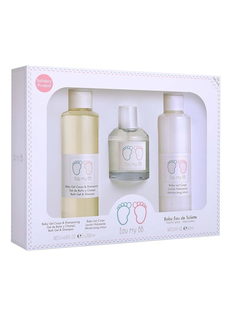 Oh My Baby Shower Children's set: Eau de toilette 60 ml + body lotion 200 ml + shower gel from Oh My Baby 200 ml