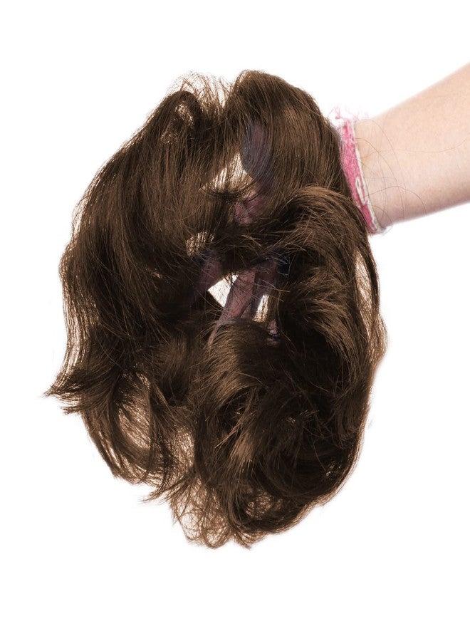 كابيلو تسريحة شعر كابيلو المرفوعة والمزينة بخصلات شعر مموجة، تسريحات شعر للعرائس، كعكة فوضوية (بني متوسط) - Image 3