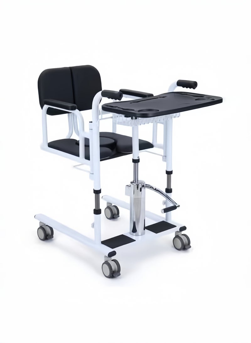 مصعد هيدروليكي للمريض - ارتفاع قابل للتعديل مع مقعد منقسم بزاوية 180 درجة، متحرك وقابل للرفع، مثالي للمرضى ذوي الإعاقة الحركية، متعدد الوظائف للاستخدام في الحمام - Image 1