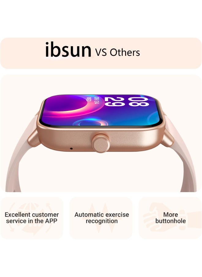 ibsun Smart Watches for women, 1.8" Screen Activity Tracker, Heart Rate/Sleep/SpO2 Monitor, Make/Answer Calls, IP68 Waterproof  - Image 2