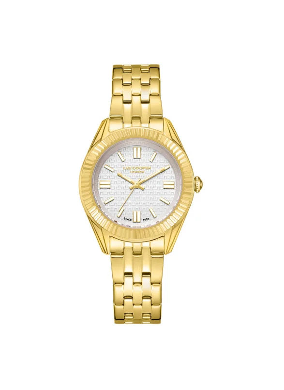 لي كوبر Lee Cooper LC08038.130 Women's Analog Display Watch & Metal Strap Gold