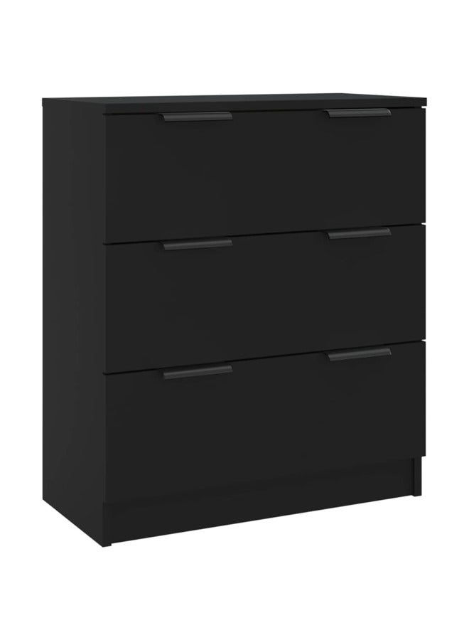 vidaxl Sideboard Black 60x30x70 cm Engineered Wood 811071 - Image 1