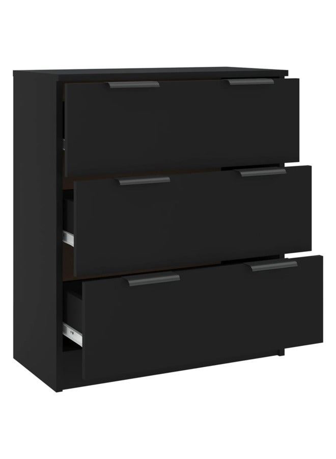 vidaxl Sideboard Black 60x30x70 cm Engineered Wood 811071 - Image 5