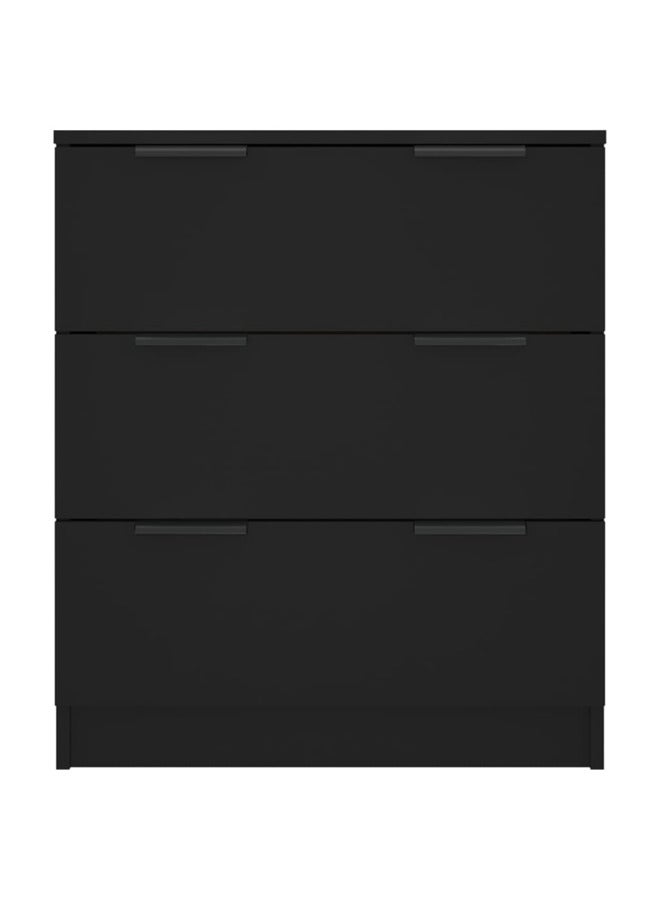 vidaxl Sideboard Black 60x30x70 cm Engineered Wood 811071 - Image 2