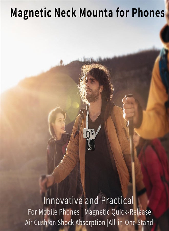 KASTWAVE Magnetic Neck Phone Mount, Phone Neck Holder for Bed, Hand Free Flexible Phone Stand, Neck Phone Holder POV/Vlog, Cell Phone Neck Holder for iPhone 15 14 13 12 Series - Image 5