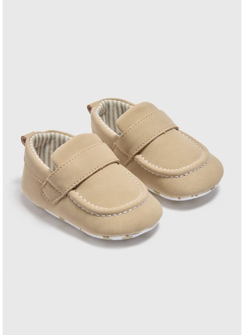 Matalan Baby Taupe Loafer Soft Sole Shoes