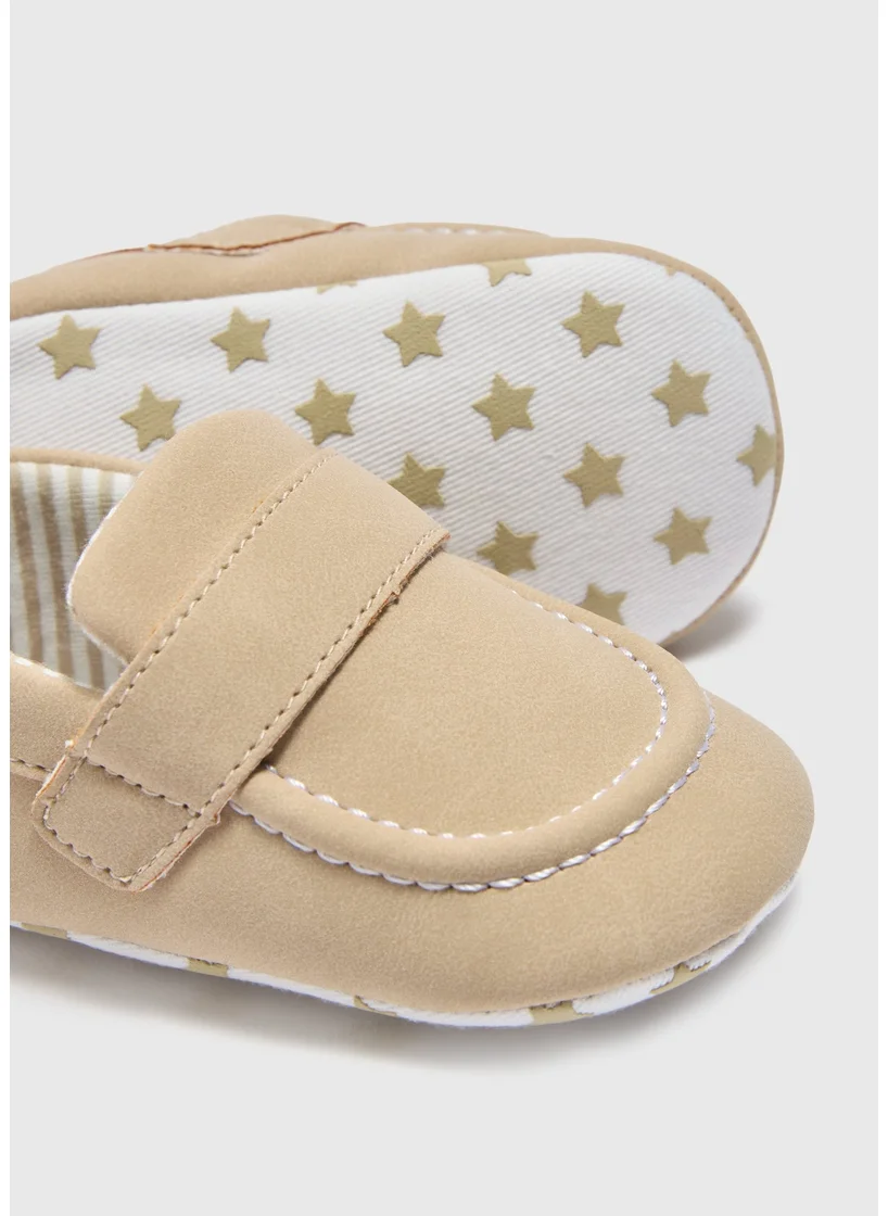 Matalan Baby Taupe Loafer Soft Sole Shoes