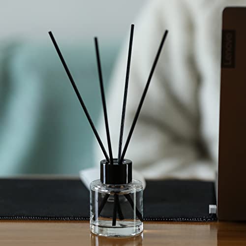 Agidea 4PCS Refillable Fragrance Glass Diffuser Bottles with 20pcs Reeds Sticks & Black Caps & Funnel, Diffuser Jars for Home Oil Fragrance Decoration Girl Women Gift (50ML) - Image 5